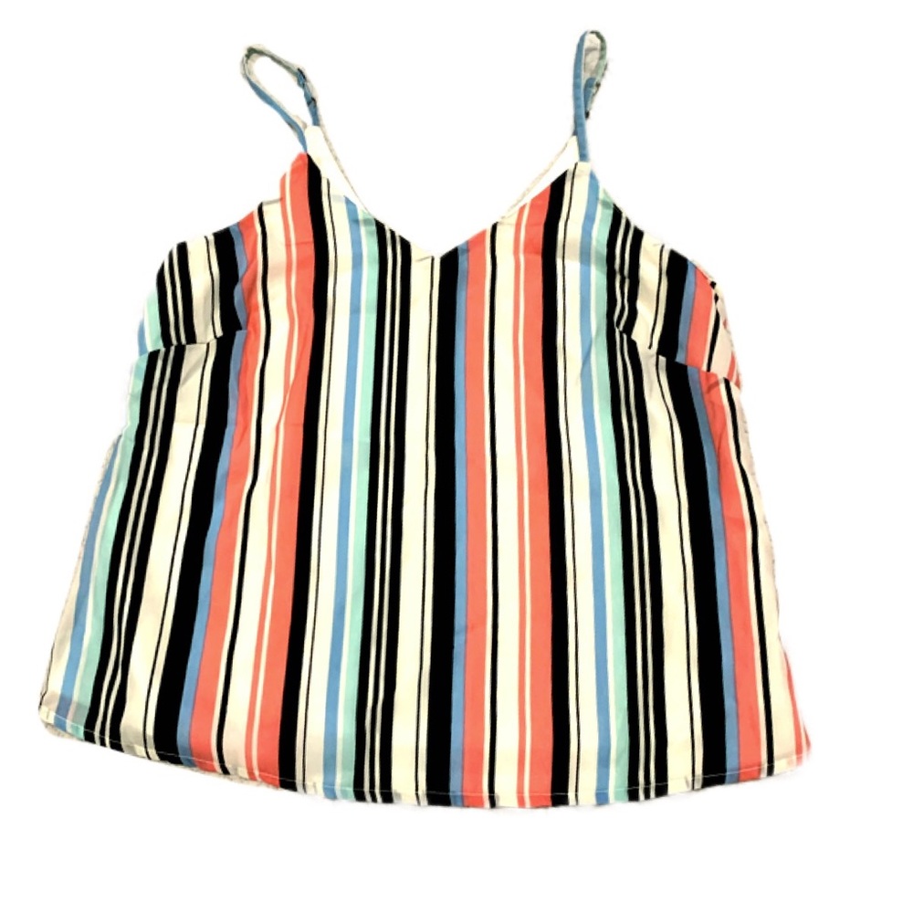 Japna striped adjustable tank top